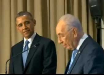 obama and peres in israel