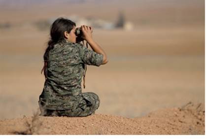 israeli woman joins kurds