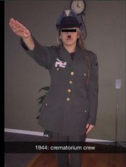 teen in nazi uniform
