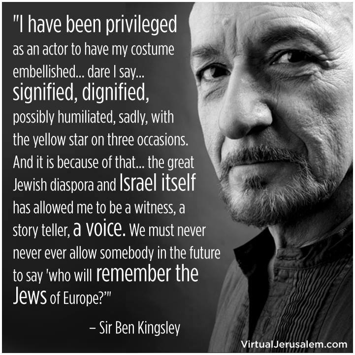 ben kingsley on the holocaust and the jews