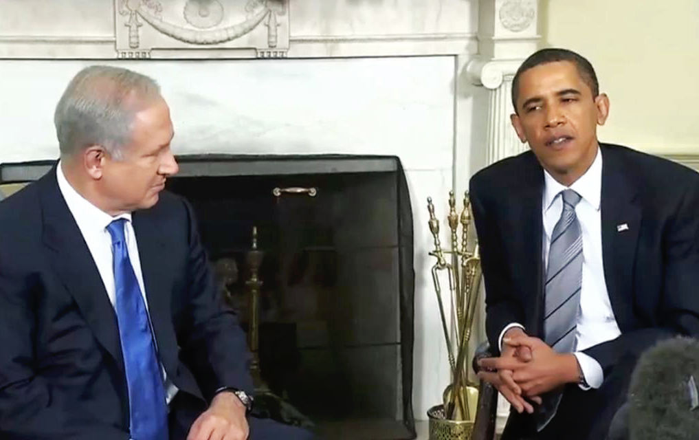obama and netanyahu palestinian state
